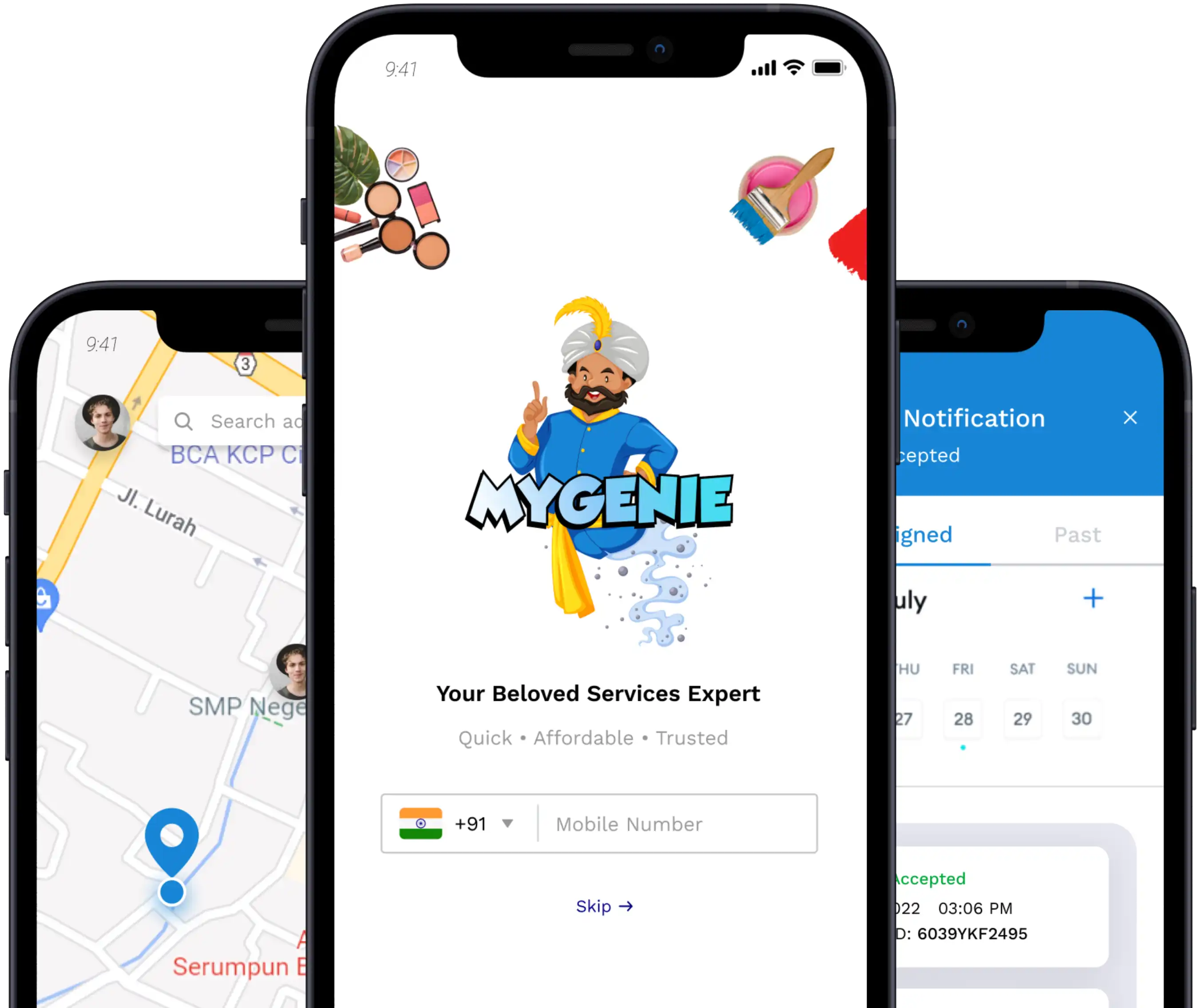 MyGenie — mobile screens