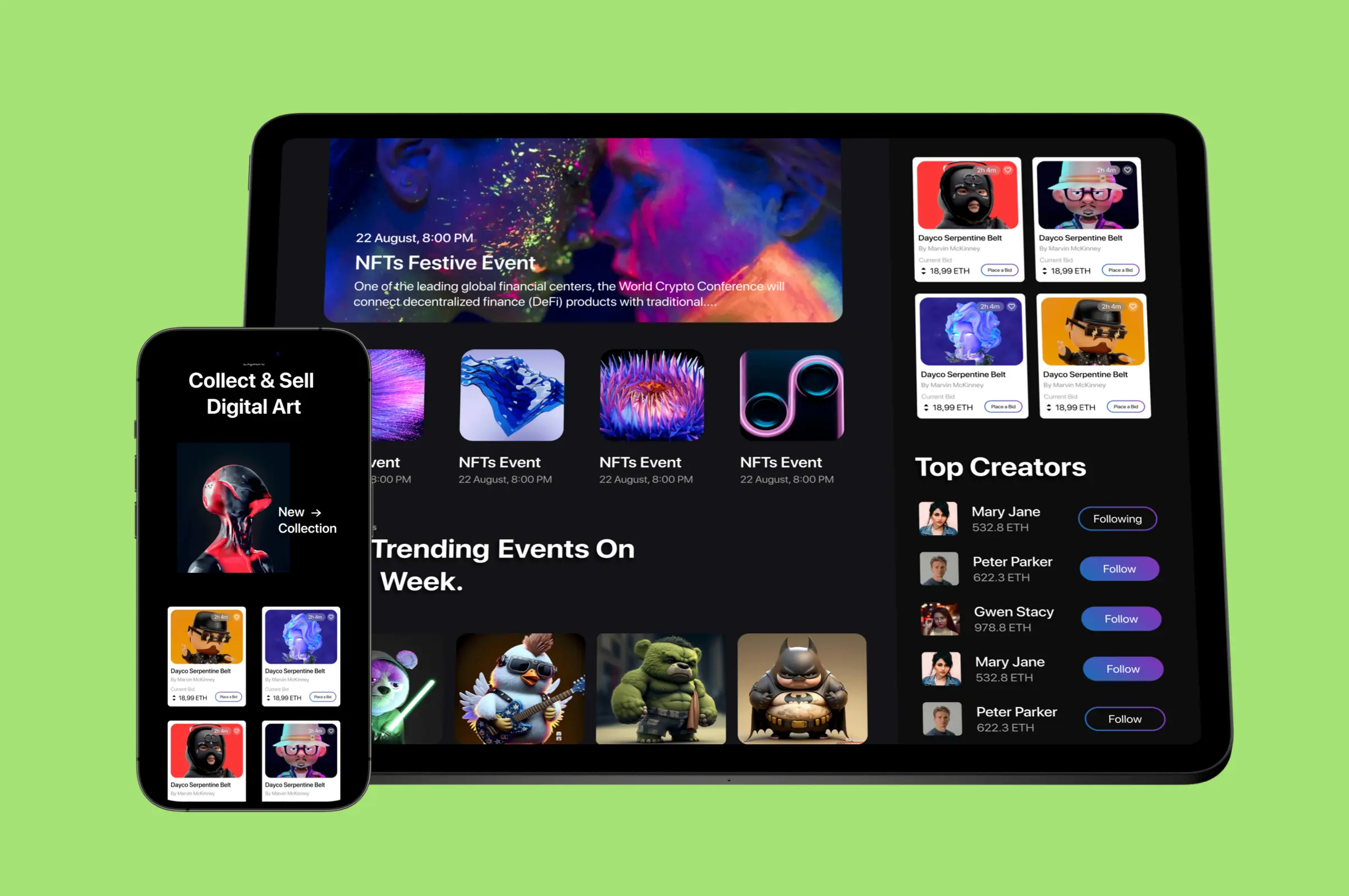 NFT Marketplace — detail pages